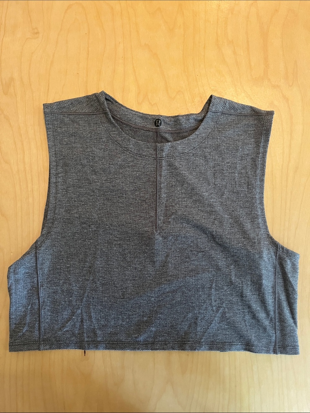 lululemon athletica Gray Heathered Cropped Muscle Tank